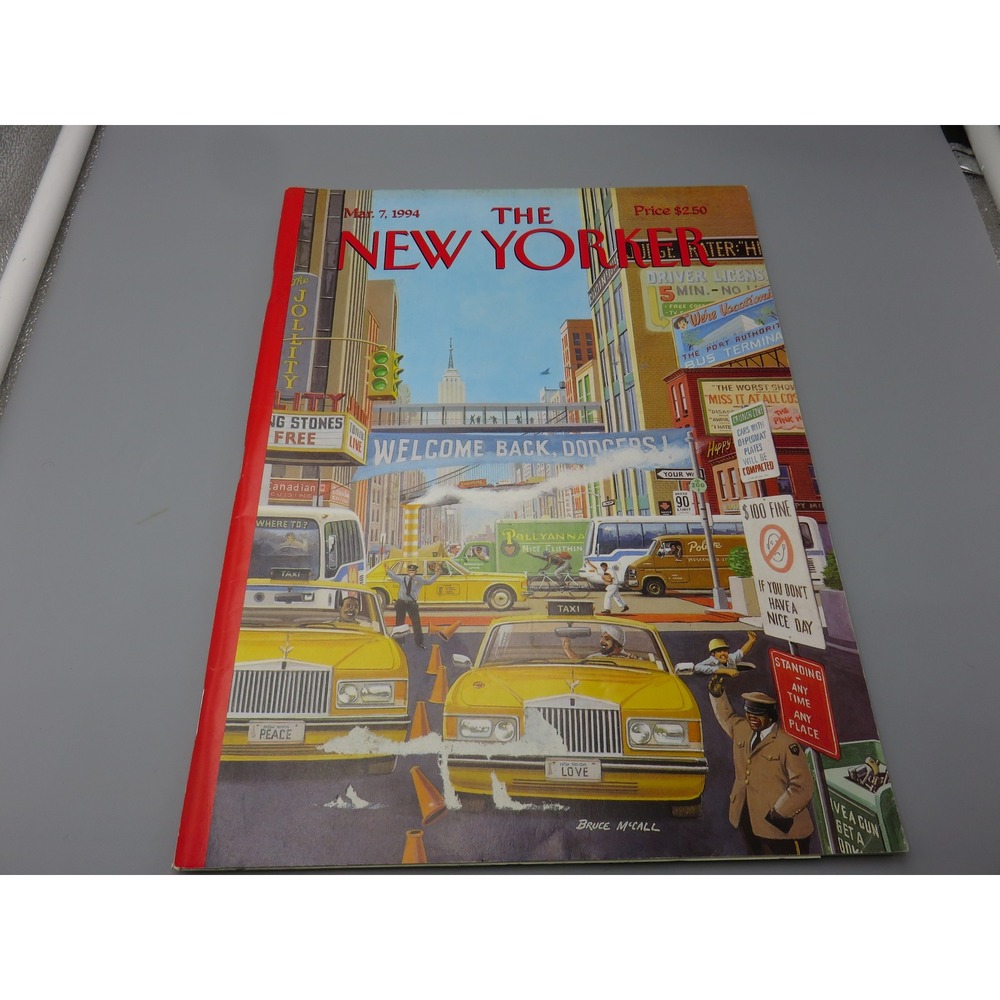 The New Yorker Magazine March 7 1994 Bruce McCall Welcome Back Dodgers Cover